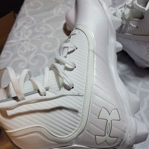 Underarmour white highlight cleats